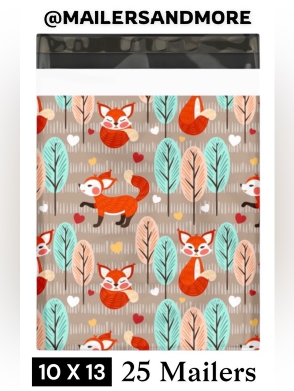 25 10X13 Poly Mailers Fox And Woods Shipping Envelopes PRICE IS FIRM Fall - Picture 2 of 13